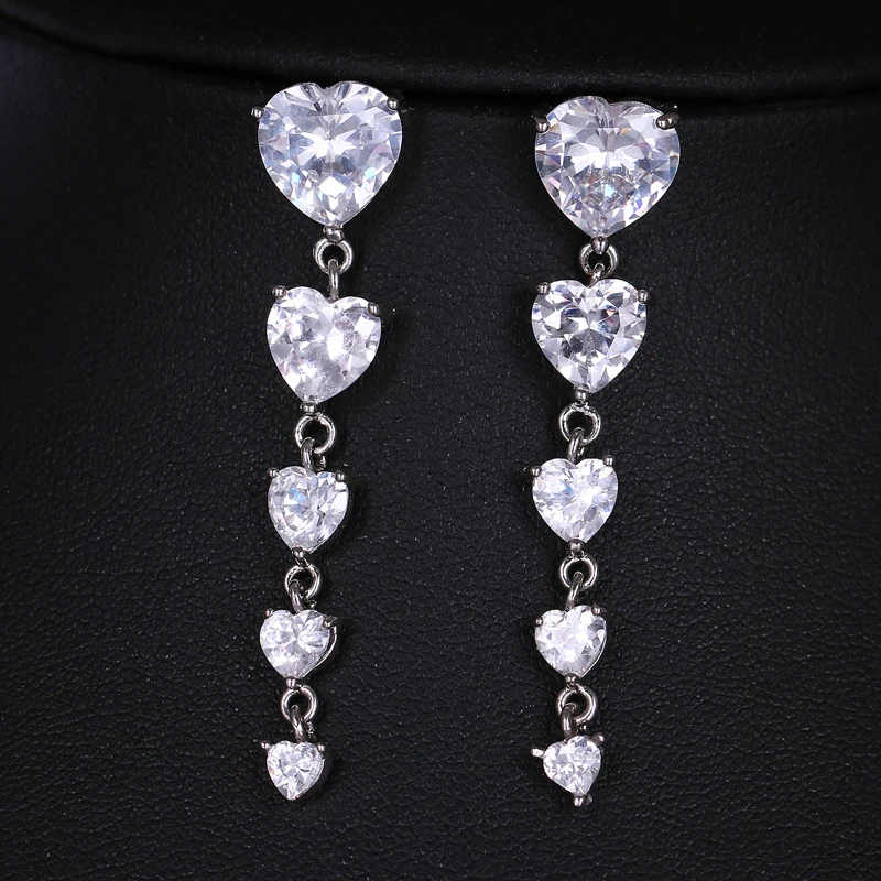 Bettyue очаровательная модель AAA циркон разноцветные в форме сердца постепенная замена необычные серьги-подвески привлекательное украшение банкет