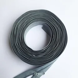 Durable Nylon Coil Zippers Roll with Assorted Sliders - 12 meter 24 sliders (Light grey 316)