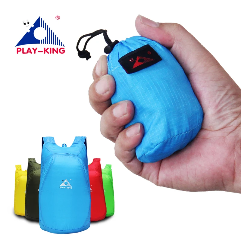 PLAYKING-Mochila plegable de nailon para hombre y mujer, bolsa pequeña de viaje, ligera, impermeable, para acampar