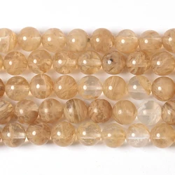 Enhanced Natural Stone Beads Collection: Aventurine, Lava, Amazonite, and Malachite Crystals for DIY Jewelry and Bracelet Crafting (4/6/8/10/12mm) (Tea watermelon)