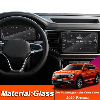 

Car Styling Dashboard GPS Navigation Screen Glass Protective Film Sticker For Volkswagen Atlas Cross Sport 2020-Present Sticker