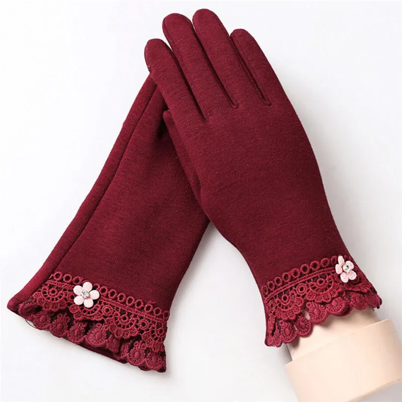 G145 016B Claret VIIANLES Guantes зимние варежки перчатки для женщин длина запястья модные высококачественные перчатки женские для активного отдыха, спортивная теплая лыжные перчатки - Цвет: G145 016B Claret