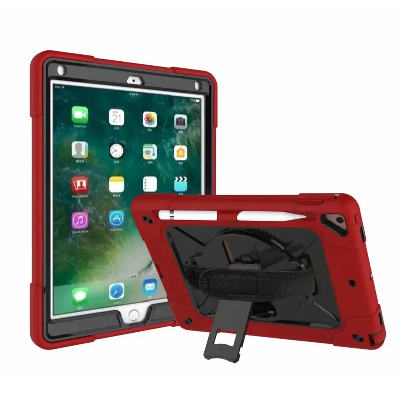 Новейший Жесткий Чехол для ПК с роботом ZS для нового iPad Pro 9,7 Air2 iPad6 чехол с плечевым ремнем держатель ручки ударопрочный - Цвет: 7
