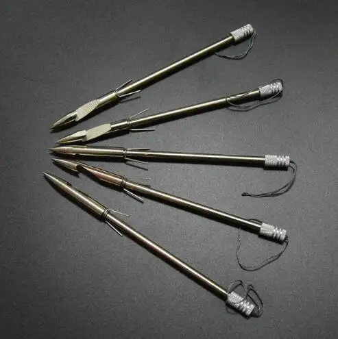 5pcs fishing Arrow Новинка, Рогатка из нержавеющей стали для стрельбы из рыбы, дротика для рыбалки, охоты, рыболовное кольцо для защиты пальцев - Цвет: 5pcs fishing Arrow
