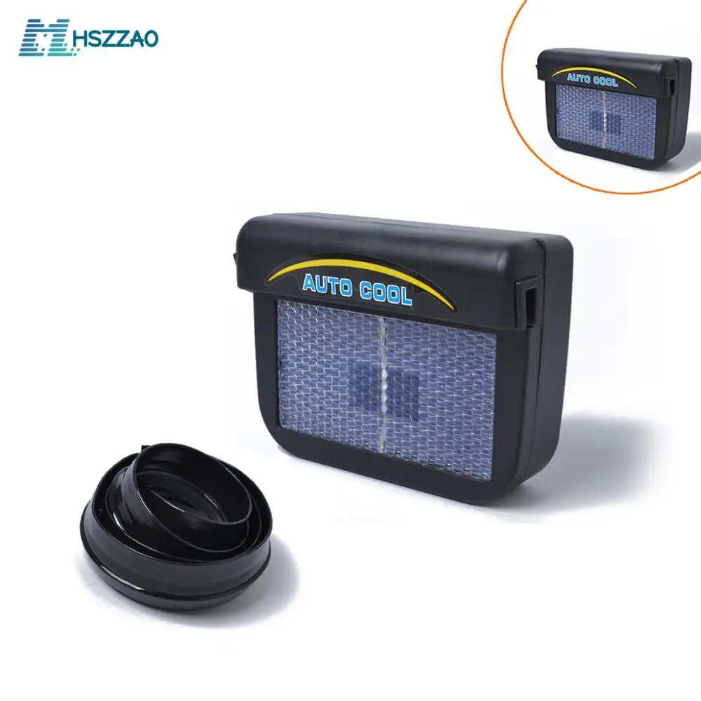 

Solar Powered Car Auto Cooler Ventilation Fan Automobile Air Vent Exhaust Heat Fan with Rubber Strip