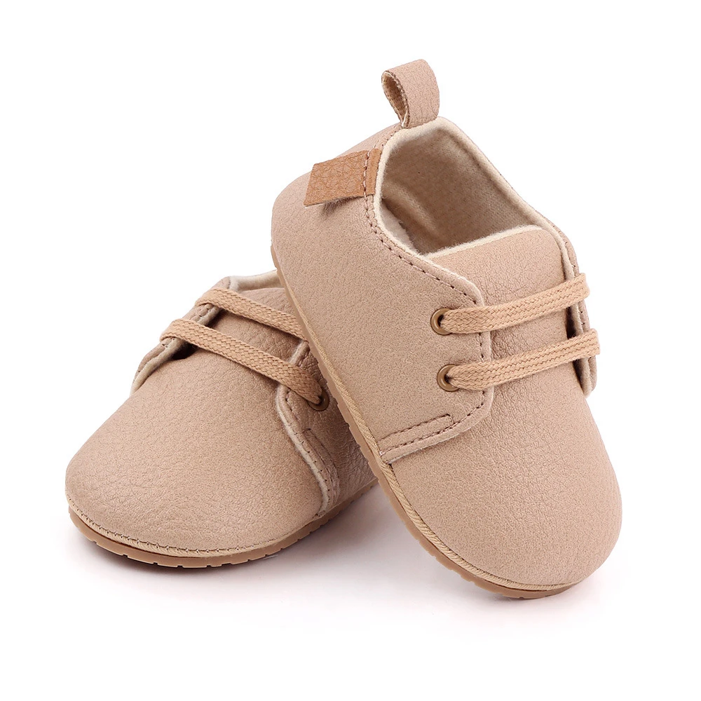 New Baby Shoes Retro Leather Boy Girl Shoe Bebes Multicolor Toddler Rubber Sole Anti-slip First Walkers Infant Newborn Moccasins