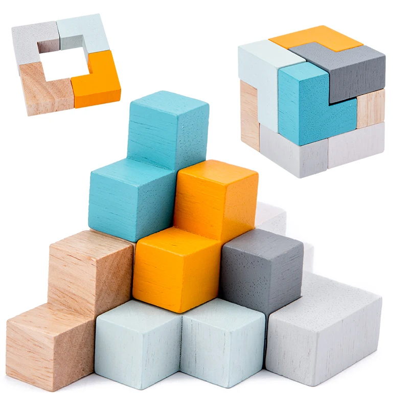 

Wooden toy Wooden block building block Domino in Iron box Educational baby toy for Travel Children and Adult Travel Game