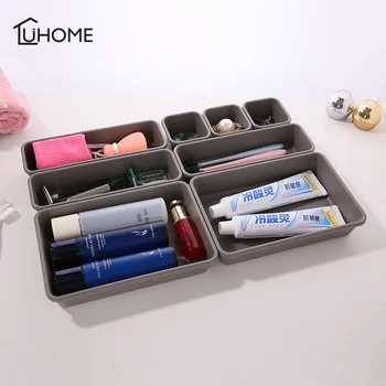 

8pcs Organizer Box Set Makeup Organizer Desktop Make Up Brush Storage Box Cosmetic Organizer Drawer Trays Jewelry Box Container