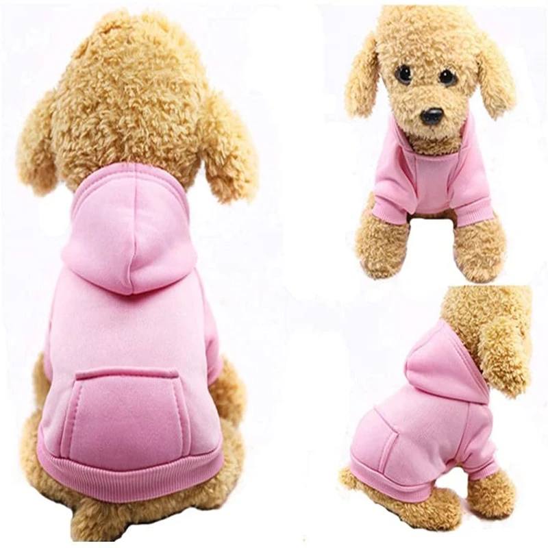 Pet Clothes Solid Dog Hoodies for Small Dogs