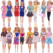 Vêtements de barbie faits à la main, vêtements à motif de dessin animé, hauts et Shorts, robe uniforme, poupée barbie de 11.8 pouces, poupée BJD de 30Cm, jouet pour fille 2 pièces/ensemble