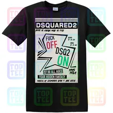 Dsq2 ваша Скрытая Фантазийная футболка Черная футболка с принтом унисекс Размер: S-3XL