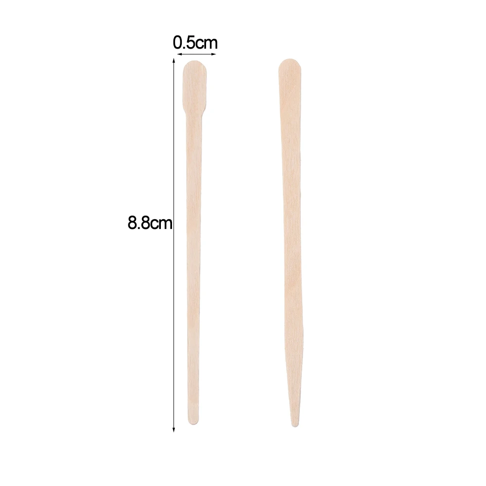 100 Pcs Disposable Waxing Wax Wooden Bamboo Sticks Spatula Tongue Depressor Kit Hair Removal Cream Depilatory Beauty Tool 6