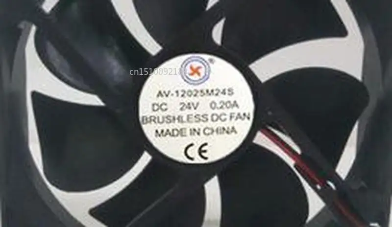 Для 12025 вентилятор охлаждения 12 см DC24v 0.20a AV-12025M24S 2-проводной DC