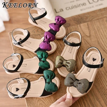 

Keelorn Girls Sandals 2020 Summer New Fashion Kids Bow-knot Shoes Children Princess Soft Sandals Toddler Baby Cute Flats
