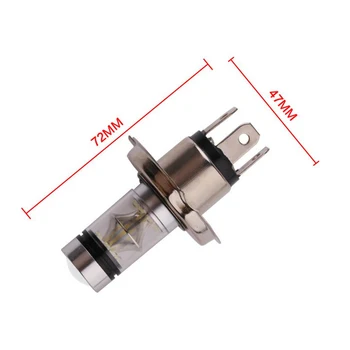 

Car LED Lights White Lamps Replacement Parts Accessories H4 6000K 100W 1800LM