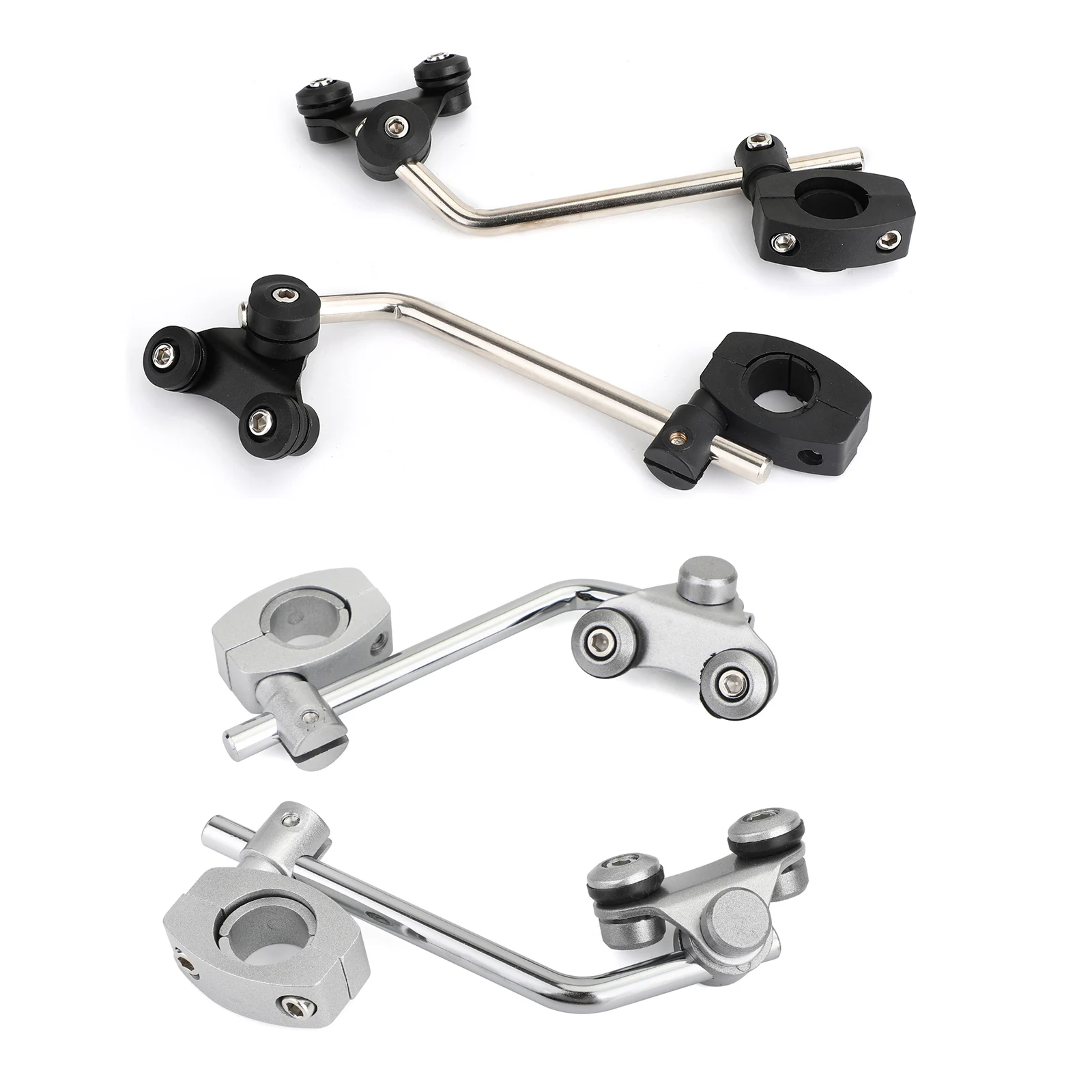 Motorcycle Windshield Topteng 7/8'' 22mm Universal Windscreen Bracket Standard Handlebar Windshield Mount Clamp Motorcycle Wind Shield Glass Motor