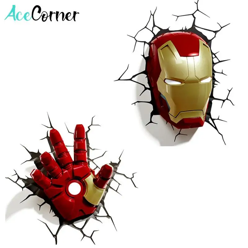 Details about   Marvel Avengers Gift Toy Captain America Shield HULK Deco Wall LED Night Light 