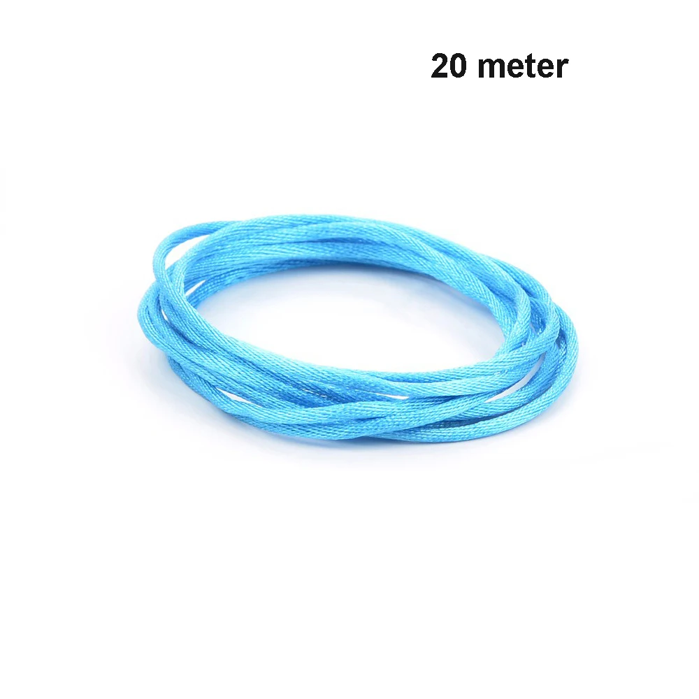 LOFCA 20 м нейлоновый шнур для Прорезыватель для зубов изготовление ожерелий с подвесками алтасные шнуры детский успокоитель цепи аксессуар строка детский грызунок "сделай сам" - Цвет: Deep sky blue