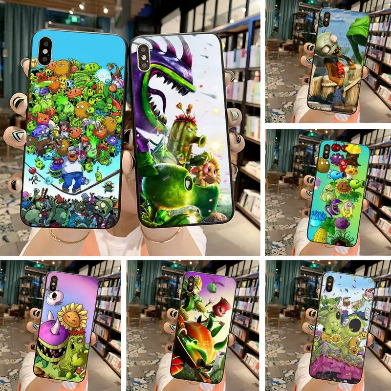 Мягкий резиновый чехол для телефона Растения против Зомби iPhone 11 pro XS MAX 8 7 6 6S Plus X 5S