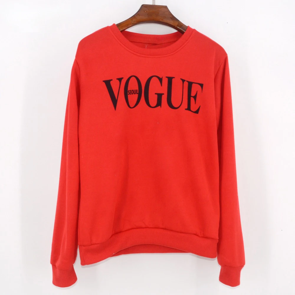 Для женщин спортивный костюм осень-зима Для женщин костюм VOGUE с принтом букв 0-образным вырезом толстовка+ Лоскутные Длинные брюки комплект из 2 частей