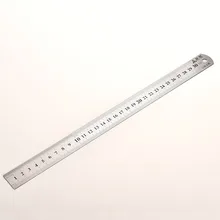 30cm de aço inoxidável régua reta dupla face metal réguas ferramentas medição papelaria escola acessórios escritório suprimentos