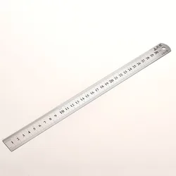 Règle droite en acier inoxydable, 30cm, en métal à Double face, outils de mesure, papeterie fournitures scolaires et de bureau 