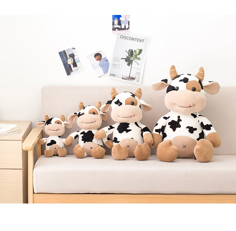 Toy Cute Cattle Plush Stuffed Animals Cattle Soft Doll Kids Birthday Gift