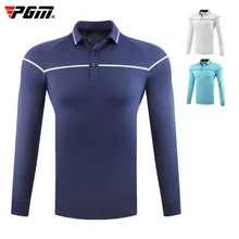PGM гольф рубашка весна осень длинный рукав футболки дышащие Теплые гольф спортивная рубашка анти-пиллинг футболки для гольфа спортивная одежда