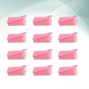 

24PCS Harmless Pink Sponge Roller Hair Curler for Hairdressing Home
