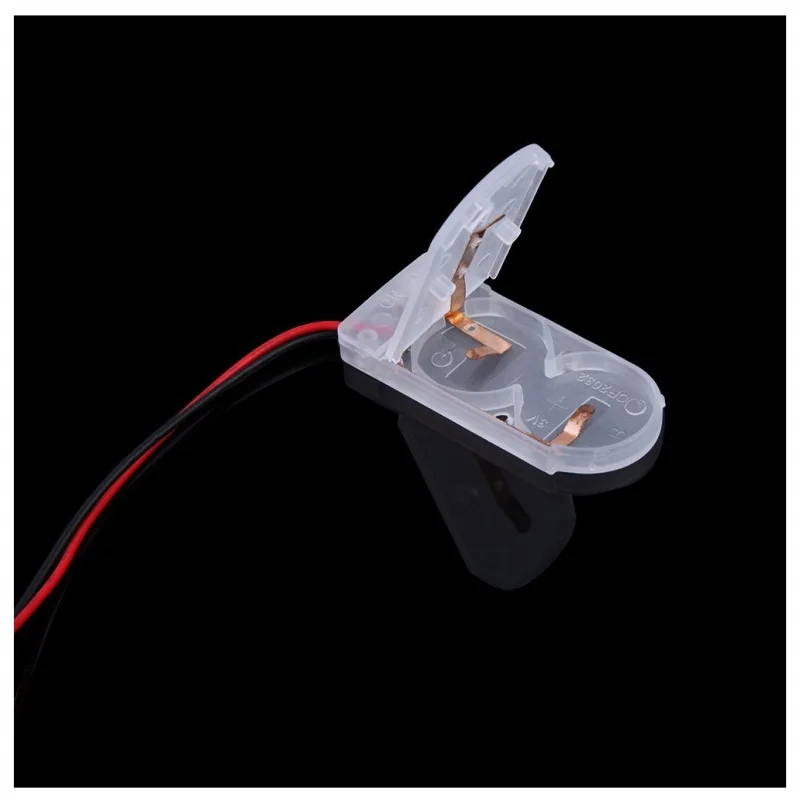 

5 x 6 V 2 x CR 2032 Coin Battery Holder Case Power Switch (Transparent)
