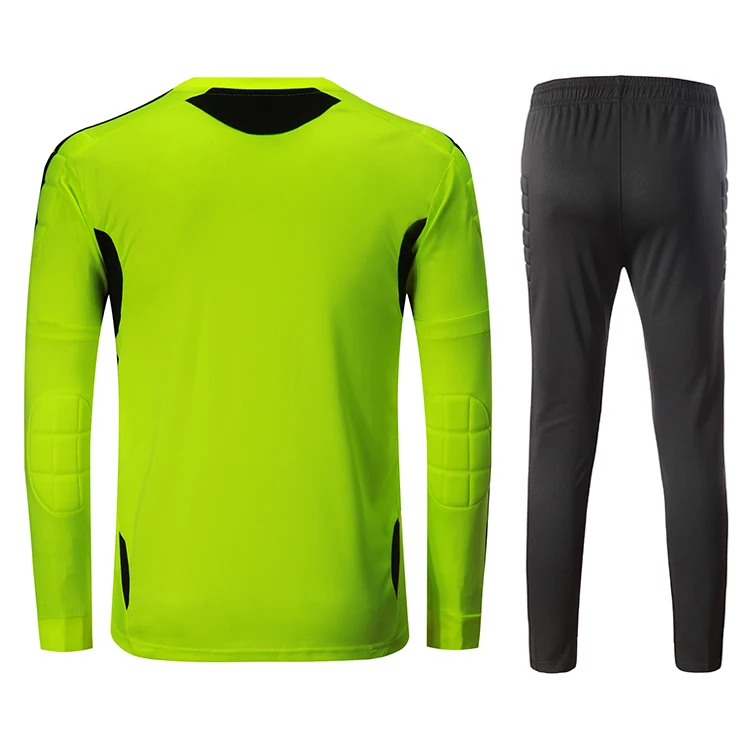30_荧光绿守门员服训练套装背面