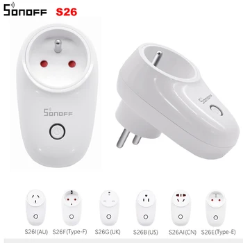 

Sonoff S26 US/UK/EU WiFi Smart Socket Wireless Plug Power Sockets Smart Home Switch Work With Alexa Google Assistant IFTTT
