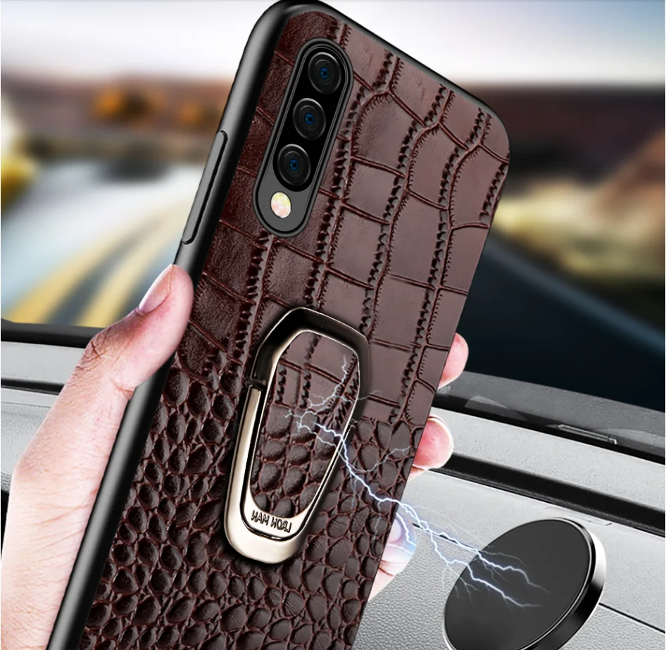 De Luxo Textura de Crocodilo Case Telefone móvel Para For samsung galaxy A50 A70 A40 A20 Note 8 9 10 S8 S9 S10 plus phone caser