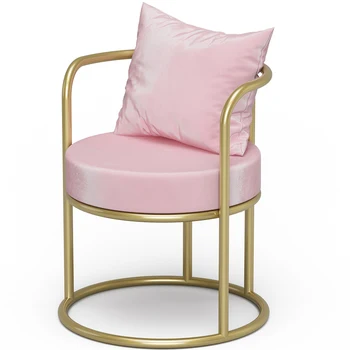

Nordic stool net red chair home light luxury leisure chair modern minimalist iron ins balcony small table and chair