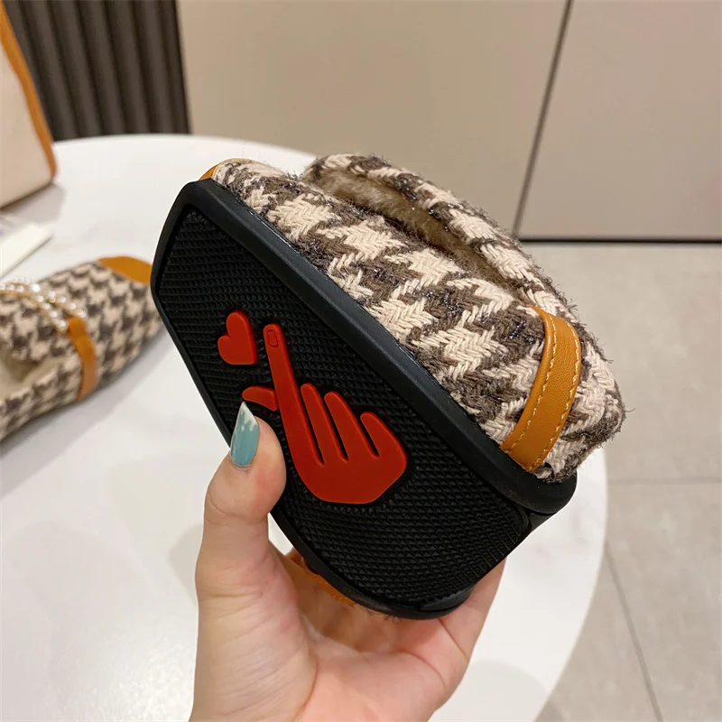 2021 Women Winter Warm Loafers Ladies Short Plush Flats Female Slip On Casual Shoes Comfort Soft Moccasin Multicolor Ballet shoe