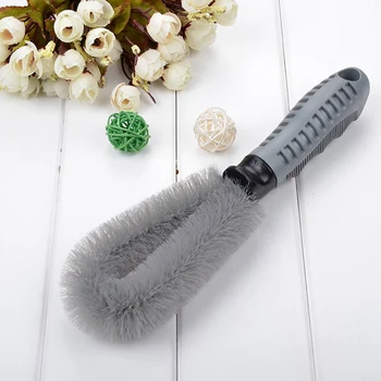 

Car Accessories Wheel Brush Gray Car Styling Wash Soft Rubber Grip Cheap Brush Car Cleaning Supplies Car Wash Brush