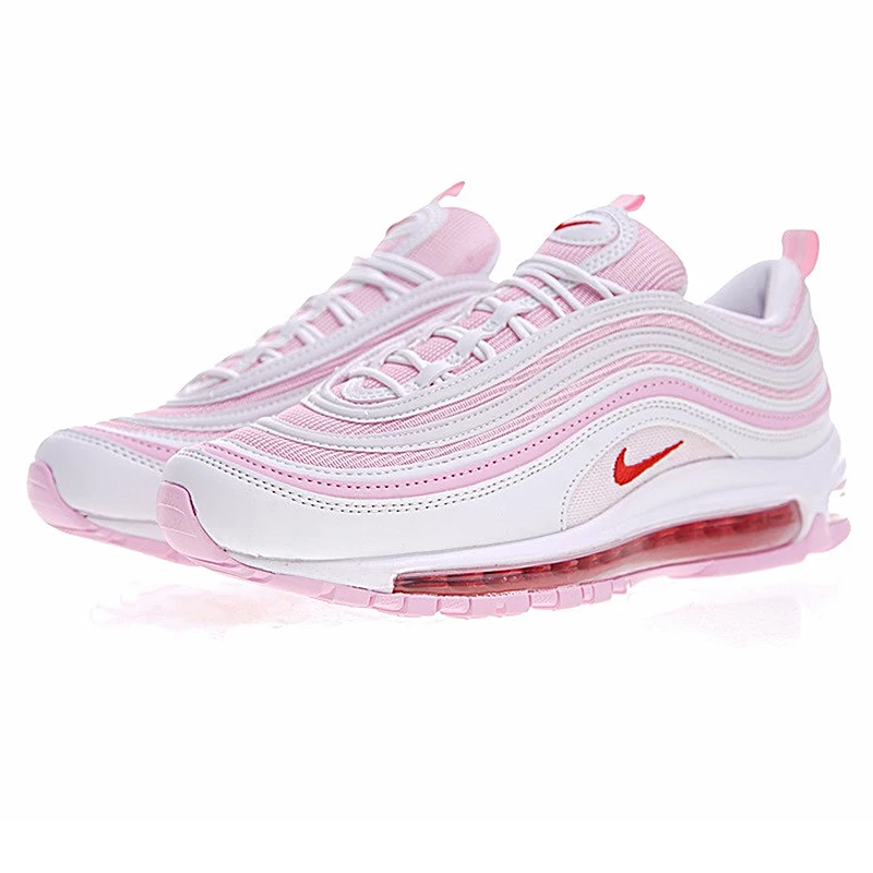 Оригинальные женские кроссовки для бега Nike AIR MAX 97 OG, Нескользящие, спортивные, для бега, классические, прочные, сетчатые, дышащие кроссовки, 313054-161