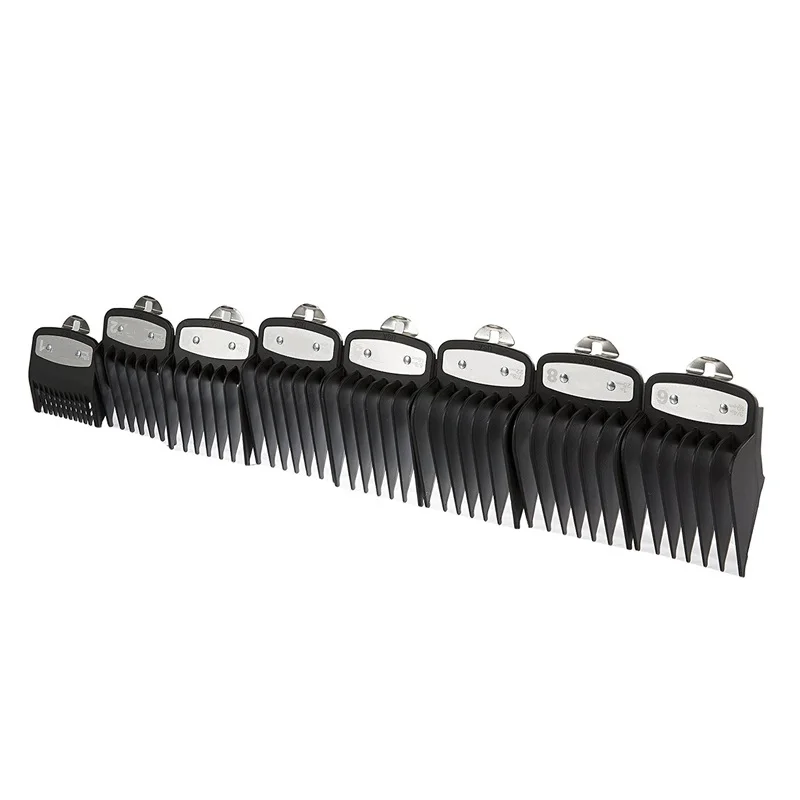 

8pcs/set , Professional Premium Cutting Guide comb for wahl with Metal Clip '1/16'in to '1'in Set