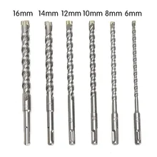 

1/6pcs Hammer Drill Bits Carbide Spiral Concrete Hole Opener Cross Head SDS Plus Shank For Electric Drilling Tools 6-16mm