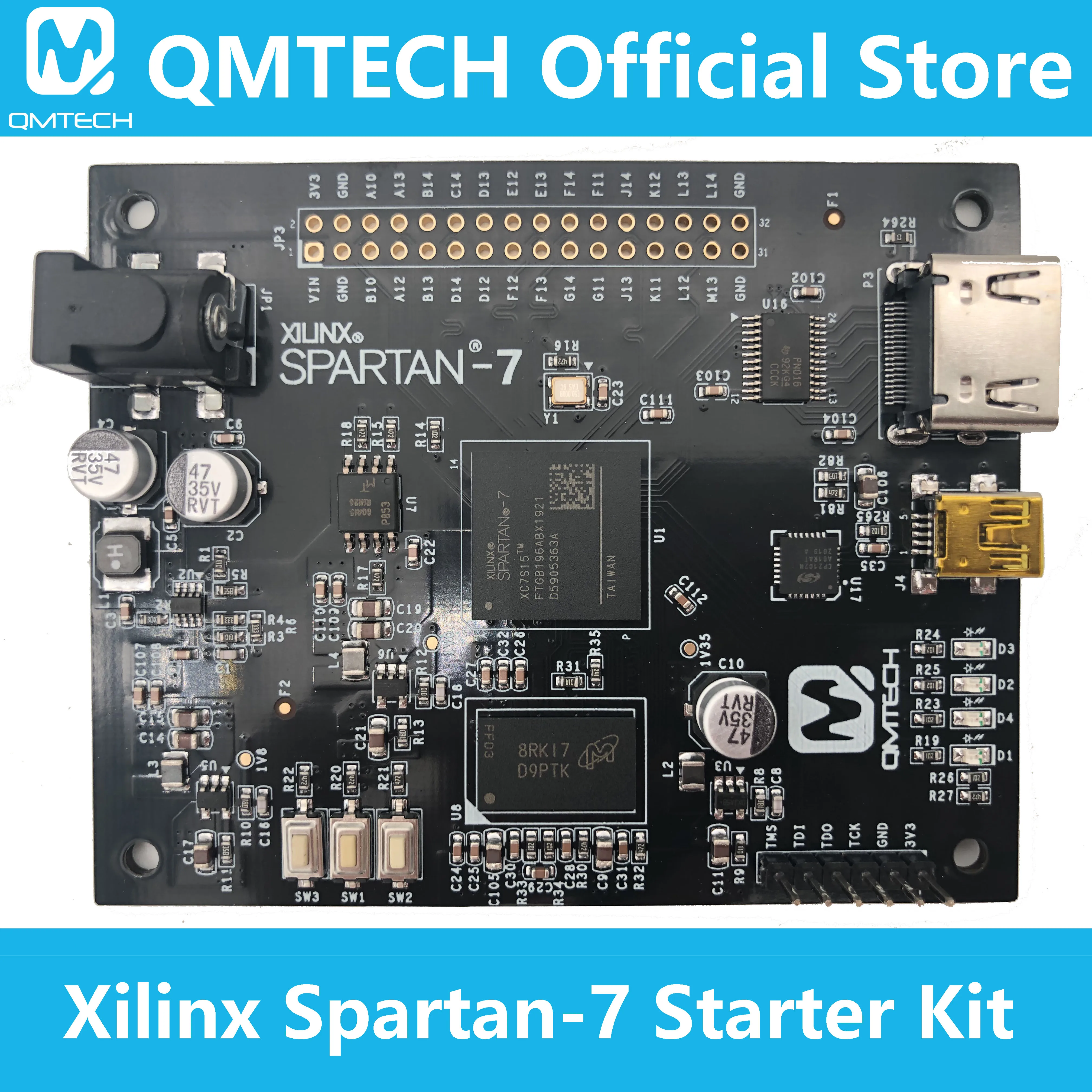 QMTECH Xilinx FPGA Spartan7 Starter Kit Spartan 7 Core Board XC7S15 Development Board|Аксессуары для демонстрационных