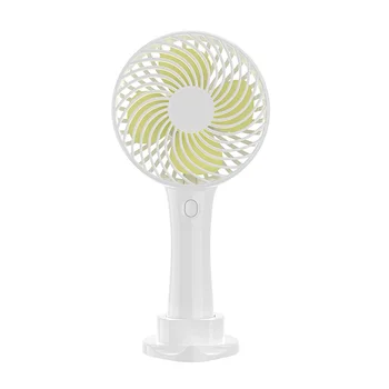 

USB Desktop Fan Handheld Fan 1200 MAh Lithium Battery Air Flow 3 Level Adjustment Desktop/Handheld 3-In-1 Fan