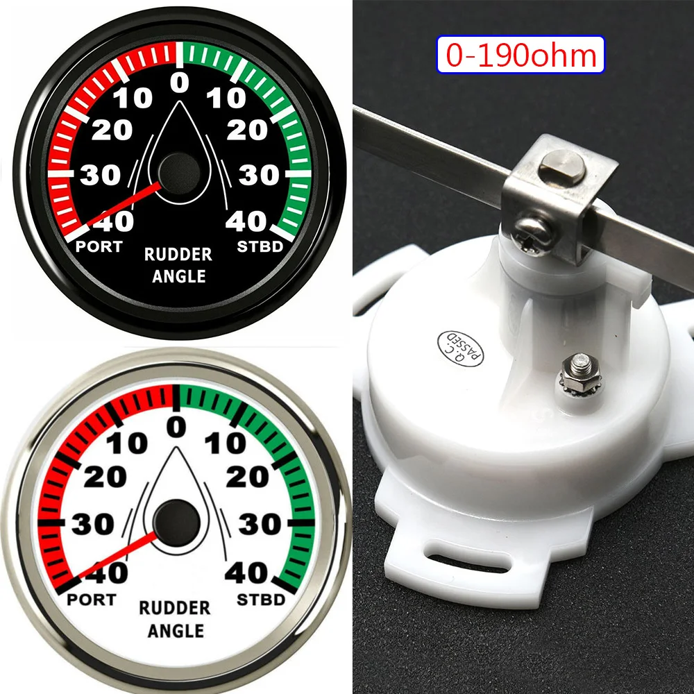 센서 포함 STBD-PORT 팩 1 러더 각도 표시기, 85mm 게이지, 세일 보트..