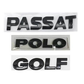 

New Black Car Stickers 3D ABS Decal Badge Emblem Chrome Logo For VW Passat 11-18 GOLF MK4 MK5 POLO Car Accessories