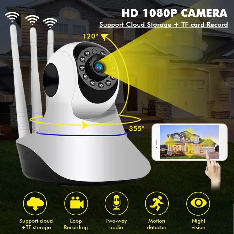1080P 2MP IP Camera Surveillance HD Wifi Security IR Night Vision Two Way Audio