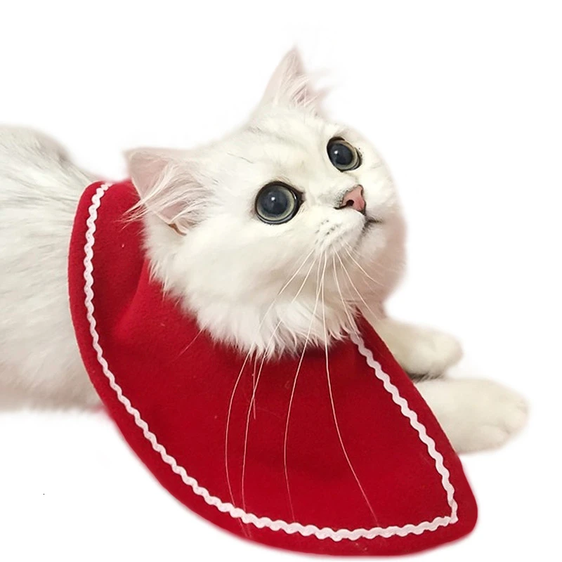 Домашние животные Рождество плащ Собака и собака котенок красный плащ котенок ГОГО изменить тело
