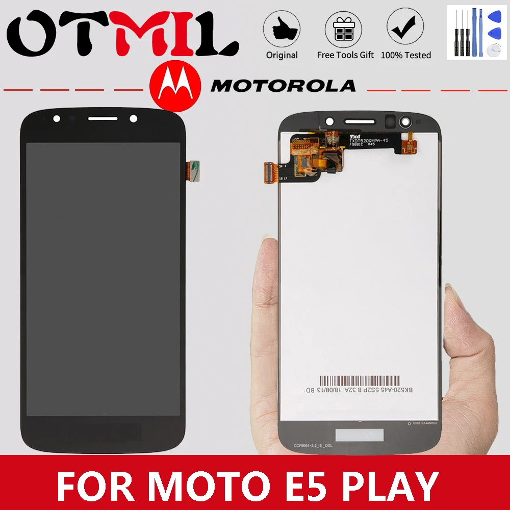 

5.2"Original IPS Display For Motorola E5 Play LCD Touch Screen Digitizer with Frame For Moto E5 Play Display E5 Play 2th XT1921
