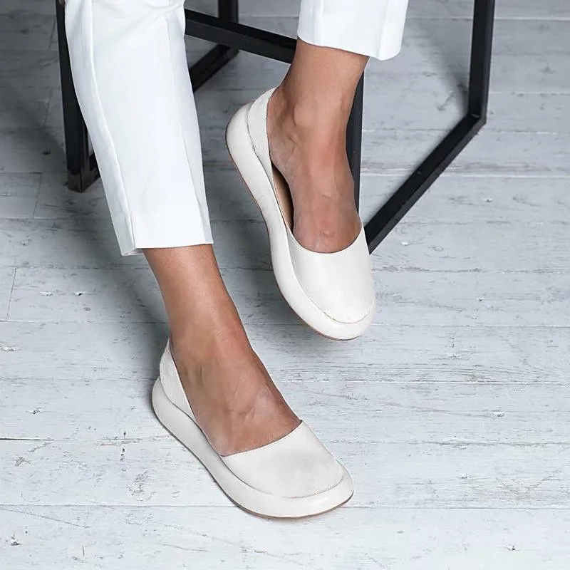 Oeak/ г. Модные летние женские босоножки модные пикантные женские сандалии без застежки на платформе с открытым носком Повседневная обувь женская обувь на плоской подошве - Цвет: Белый