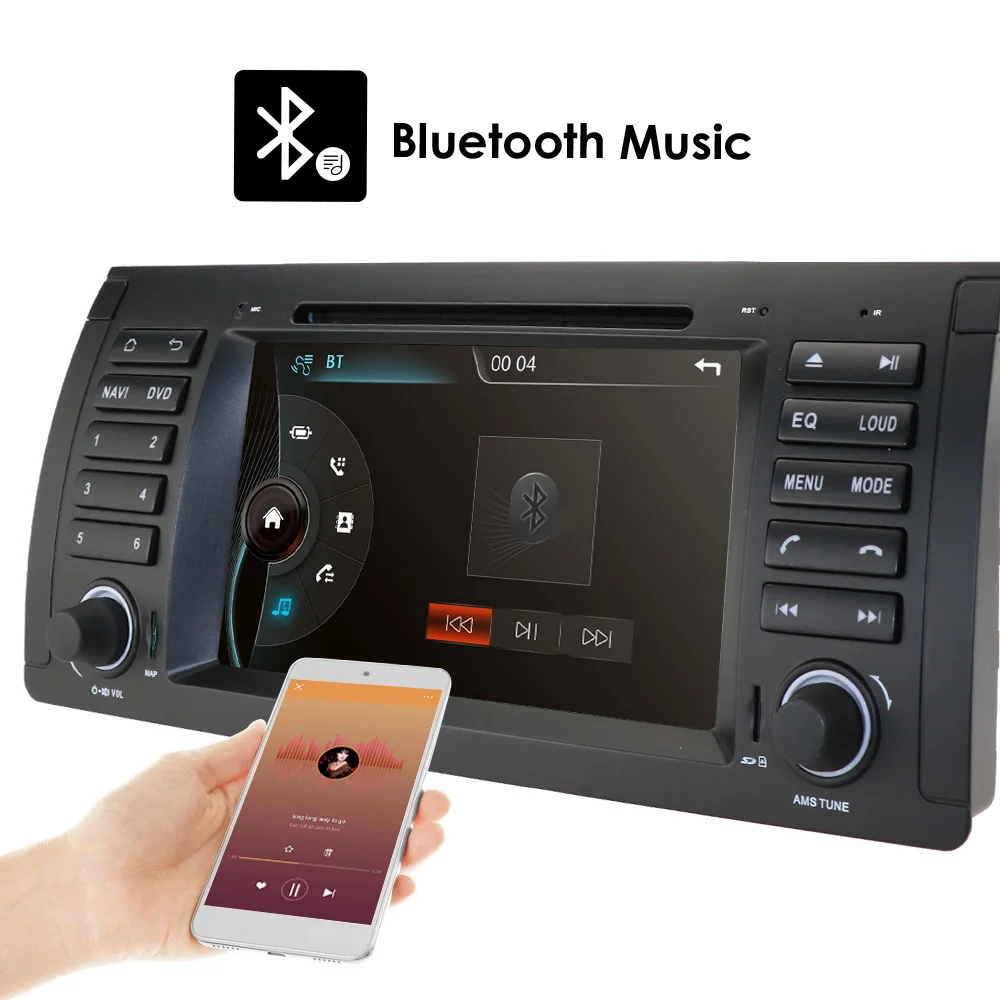 Sale Car Multimedia player for BMW 5 Series E39 E53 X5 M5 GPS Navi RDS SD USB DAB+ Radio DVB-T TPMS Sterring wheek control Mirrorlink 12