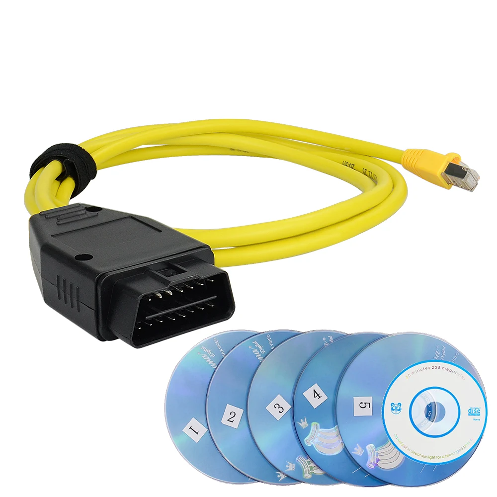 Новое поступление для BMW ENET(Ethernet-OBD) интерфейсный кабель с светильник E-SYS ICOM кодирования F-Series