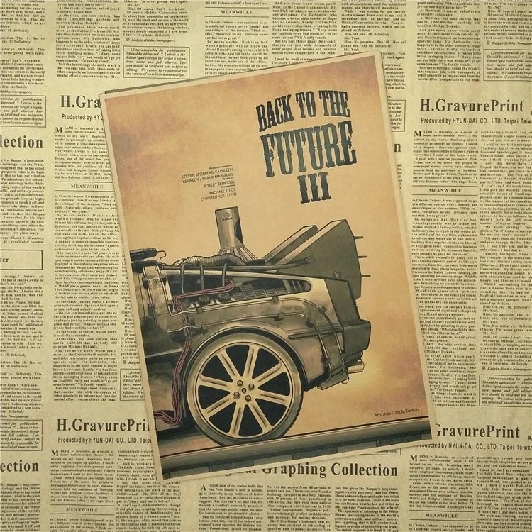 Back to The Future Posters Sci-fi Propaganda Retro Kraft Film Poster Decorative DIY Wall Canvas Sticker Home Bar Art Posters - Цвет: Многоцветный